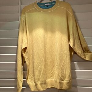 Never worn yellow Mens cashmere sweater